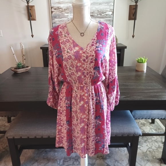 Andree by Unit Floral Mixed Print Babydoll Dress - Picture 4 of 11